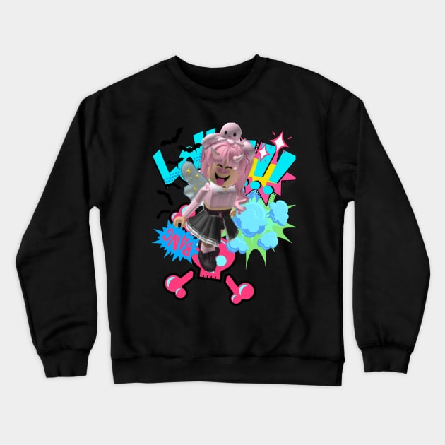 Aesthetic roblox girl sweet gothic essentia Crewneck Sweatshirt by Tianna Bahringer